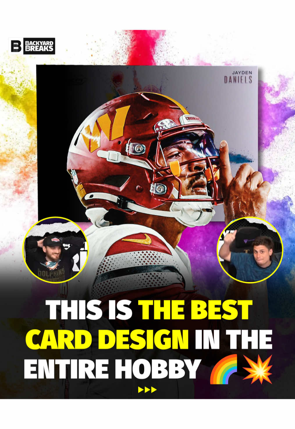 BLASTING OFF WITH THE ROTY 🌈💥 Jayden Daniels Color Blast Rookie (it’s the most beautiful short print in the hobby)  out of Prizm pulled by no other than Alvin on the backyard rips @whatnotsports account 🔥🔥🔥🔥 #Prizm #Colorblast #ROTY #NFL #NFLNews #Football