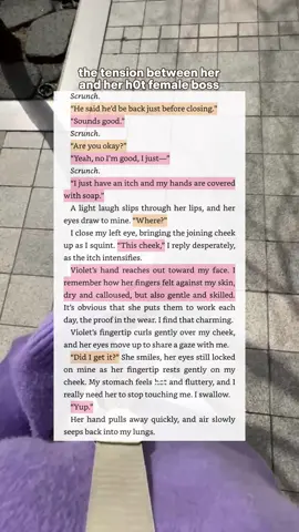 the tension in this scene had me 🦋🦋🦋  Puppy Love is a sapphic romance book by Elle Sprinkle Free on Kindle Unlimited tropes 🩵workplace romance 🩵grumpy x sunshine 🩵boss x employee 🩵found family 🩵forbidden love 🩵fvck it kiss 🩵tattoo for her 🩵small town romance #BookTok #spicybooktok #spicybooks #booklover #bookrecommendations #spicybookrecs #sapphicbooks #sapphicbooktok #workplaceromance #foundfamily #booktokfyp #kindleunlimitedbooks #smuttok #smut 