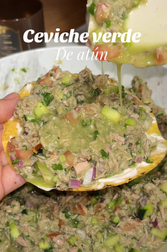 Ceviche verde de atún #ceviche #cevichedeatun#cevicheverde#paratii#fyp#recetasfaciles#yaredream 