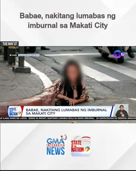 Isang babae ang nakitang lumabas mula sa butas ng imburnal sa kanto ng Rufino at Adelantado Street sa Legazpi Village, Makati City. #SONA #BreakingNewsPH