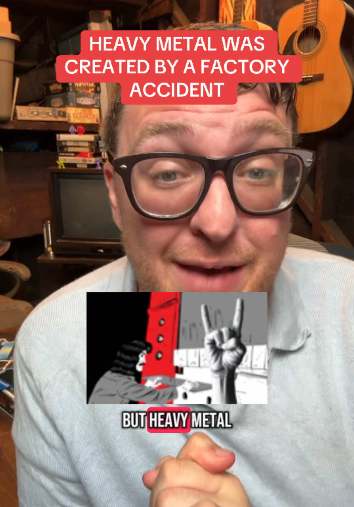 Heavy metal music was created by a horrible factory accident #music #musiciansoftiktok #producersoftiktok #heavymetal #musichistory #blacksabbath #history #songwriting #guitarplayersoftiktok #guitartok #guitarplaying #guitar 