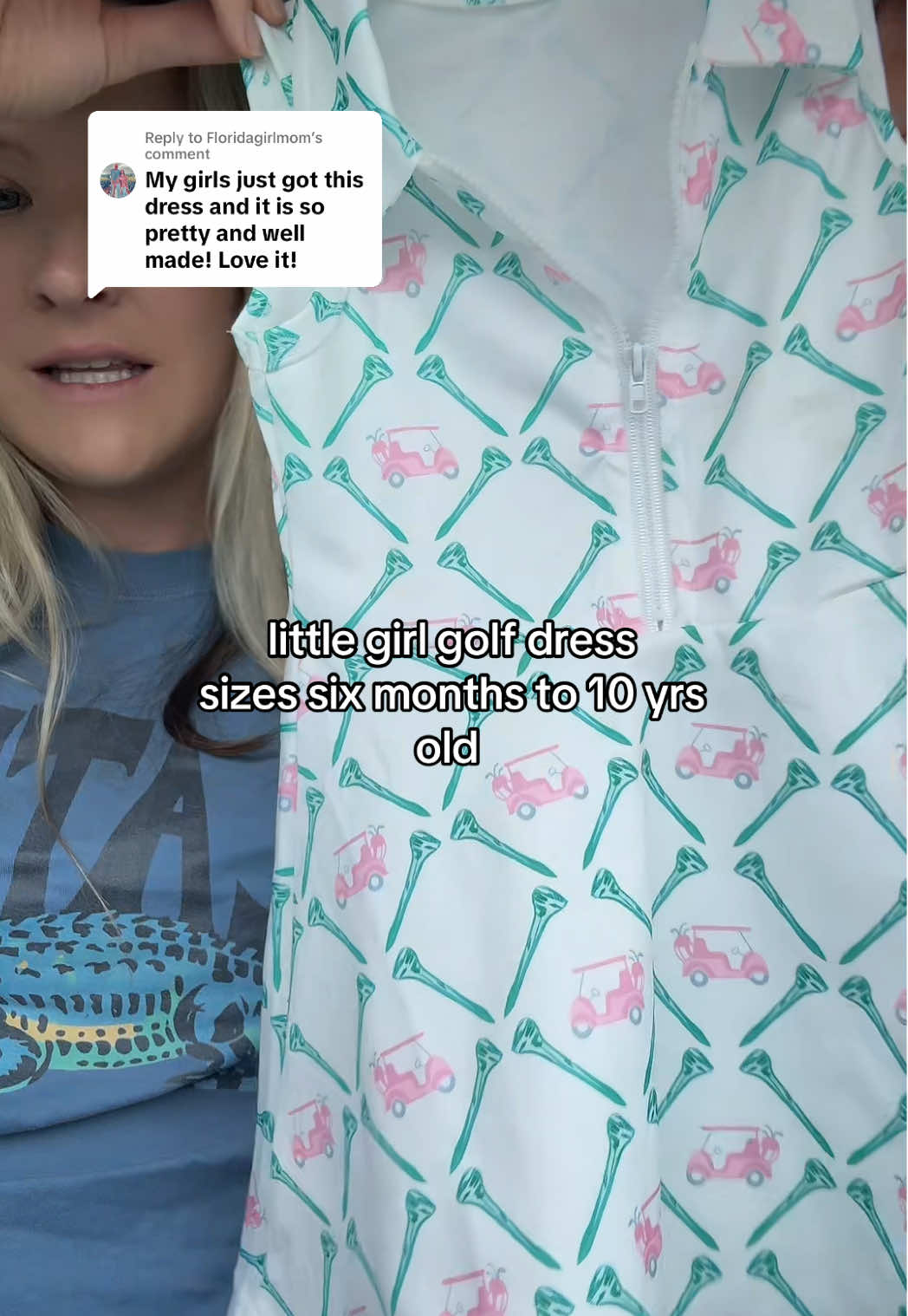 Replying to @Floridagirlmom the cutest little golf dress!!!!  It is SO cute in. #kidsfashion #kidsclothes #golfdress #golf #littlegirlclothes #tiktokshopcreatorpicks #tiktokmademebuyit 