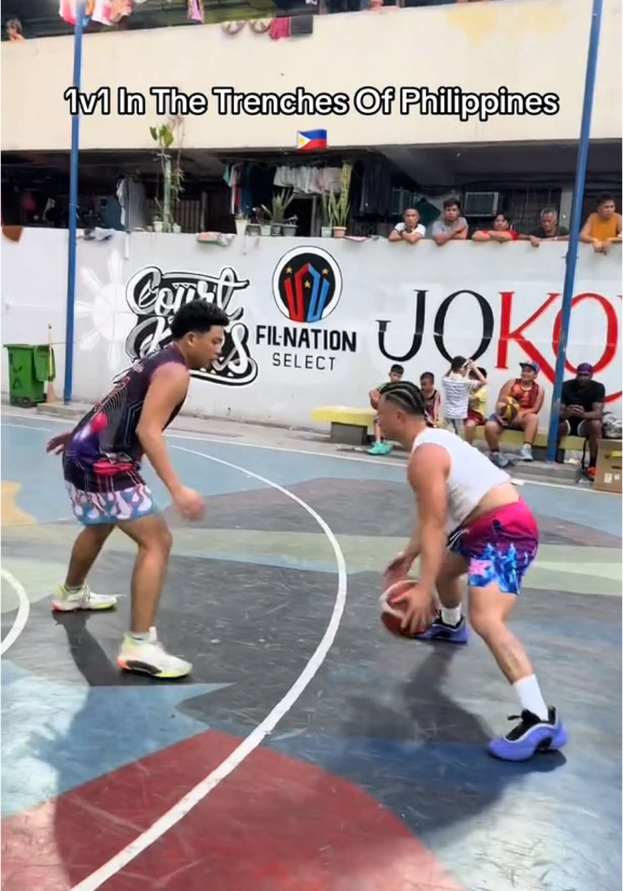 1v1 In The Trenches Of Philippines 😳🇵🇭 #phillipines #filipino #fyp #viral #trending #basketball #ballislife 