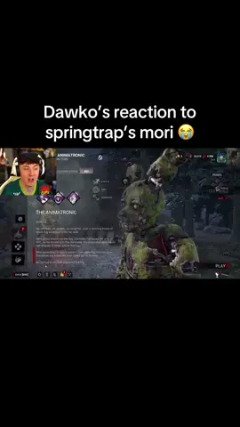 Bros reaction kills me 😭 #fyp #famous #viral #deadbydaylight #springtrap #dawko #blowthisupforme 