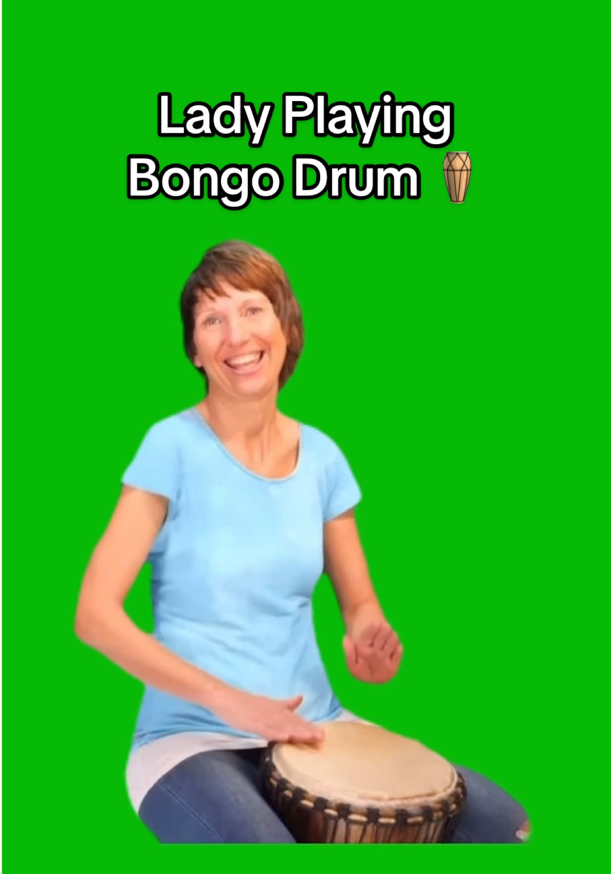 Lady Playing Bongo Drum meme green screen capcut template #bongo #bongodrum #drum #holidaymeme #meme #greenscreenmemes #capcuttemplates #CapCut 