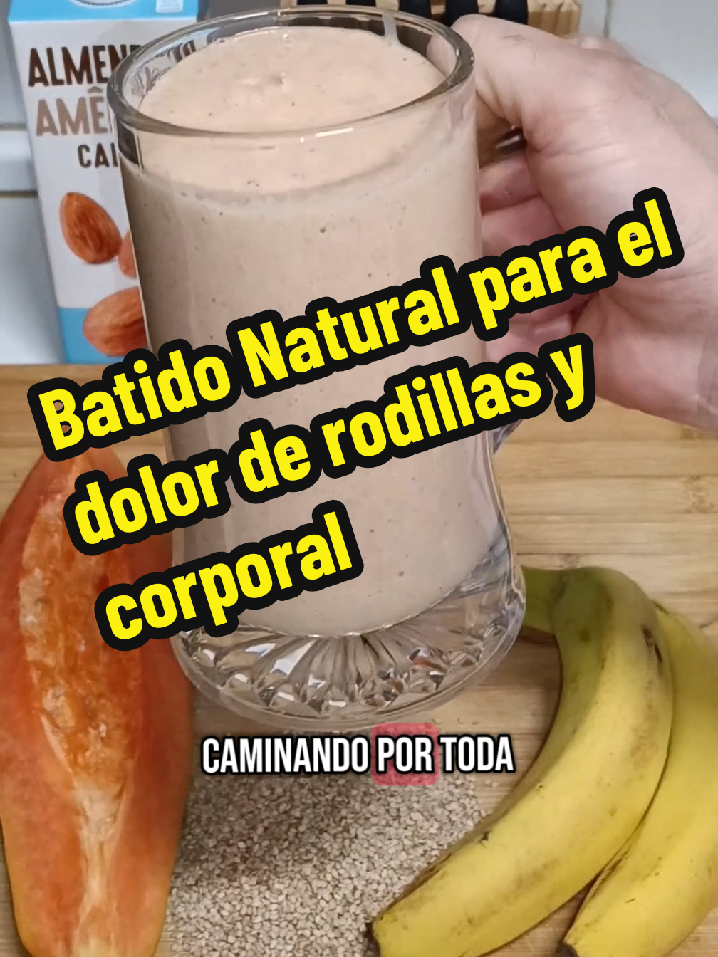 Batido Natural para el dolor de rodillas y corporal #jugos #papaya #recetasfaciles #rodillas  #semillasdesesamo 