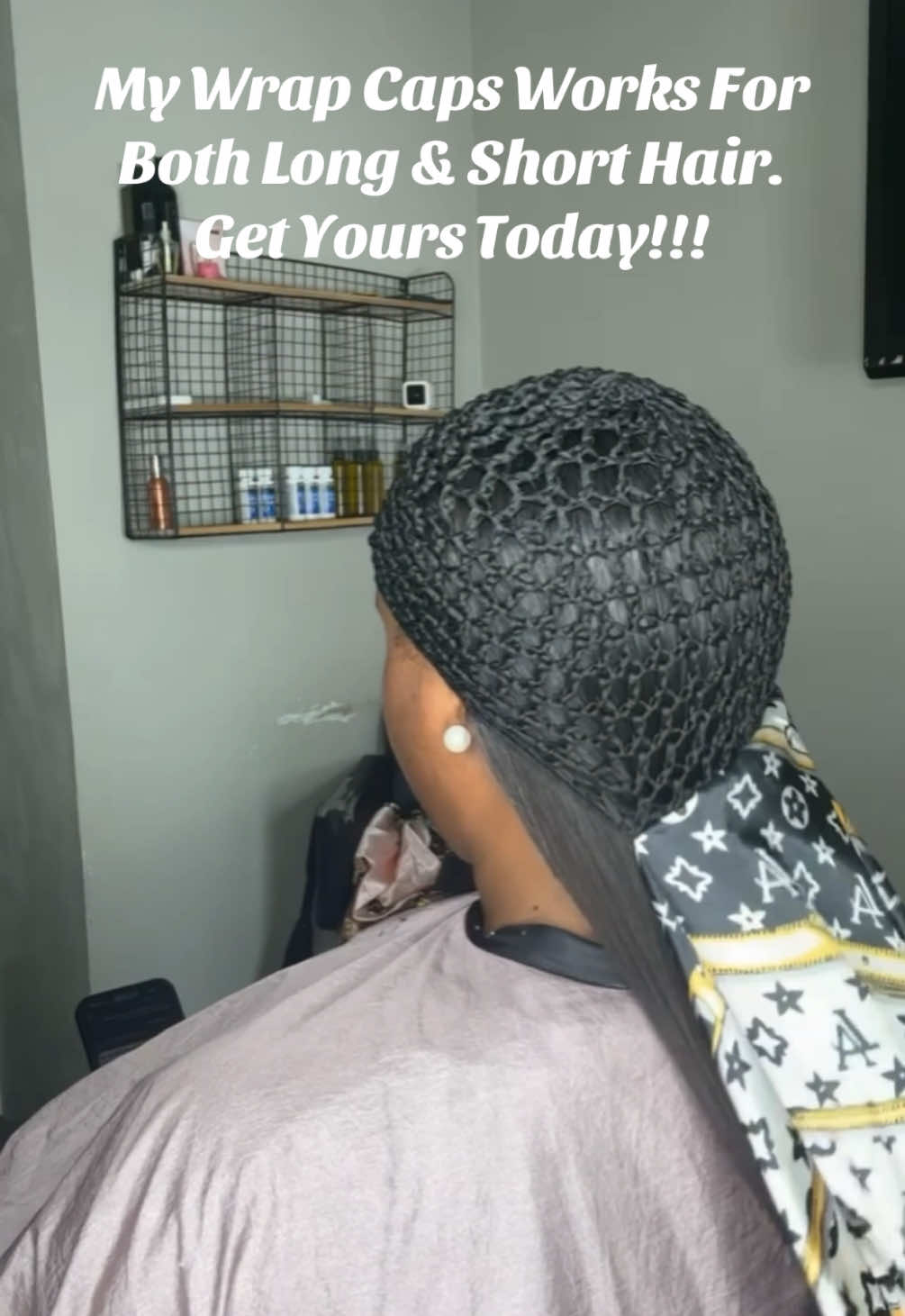 My Wrap Caps Works For Both Long & Short Hair. Get Yours Today!!! #Silkpress  #Silkpressokc #healthyhair #Hairnet #Hairscarf #Wrapcap #okchairstylist #Fyp