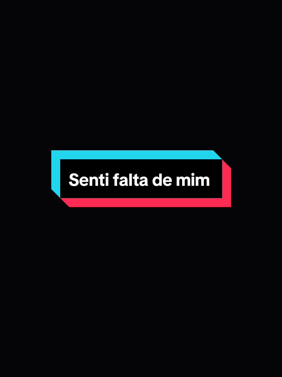 Senti falta de mim. #motivation #reflexão #motivação #reflexion #status #statuswhatsapp #frasesmotivadoras #frasesmotivacionais #statusvideo #1millionaudition #aesthetic 