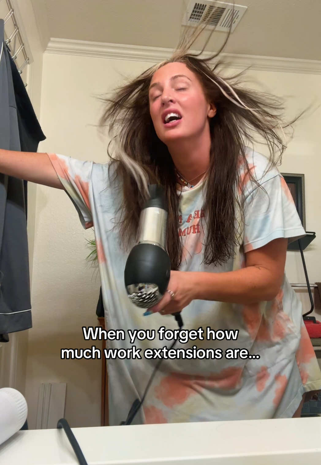 I’m not cut out for all of this 🤣…#fyp #foryoupage #hair #hairtok #hairextensions #momlife #momtok #motherhood #sahm #relatable #mom #mama #motherhood #parentsoftiktok 