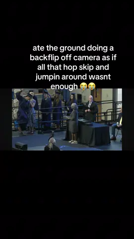 kicked the lady too 😭😭 #goofy #graduation #secondhandembarrassment #geeked #funny #fyp #fail #foryoupage 