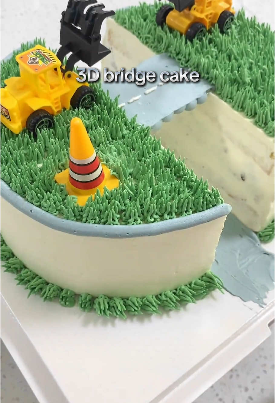 3D bridge cake #fyp #cakefrosting #cakelearning #cakedecorating #caketutorial #cakeforkids 