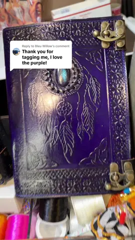 Replying to @Bleu Willow #purple #seleneunderground11 #purpleleather #journaltok #handmadegifts #fathersdaygift #graduationgiftideas #fyp #foryoupage #grimoire 