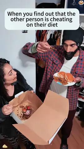 Hiding and stealing just in time for the other half to arrive😂😂#usa #funny #prank #food #duet #couple #fyp 