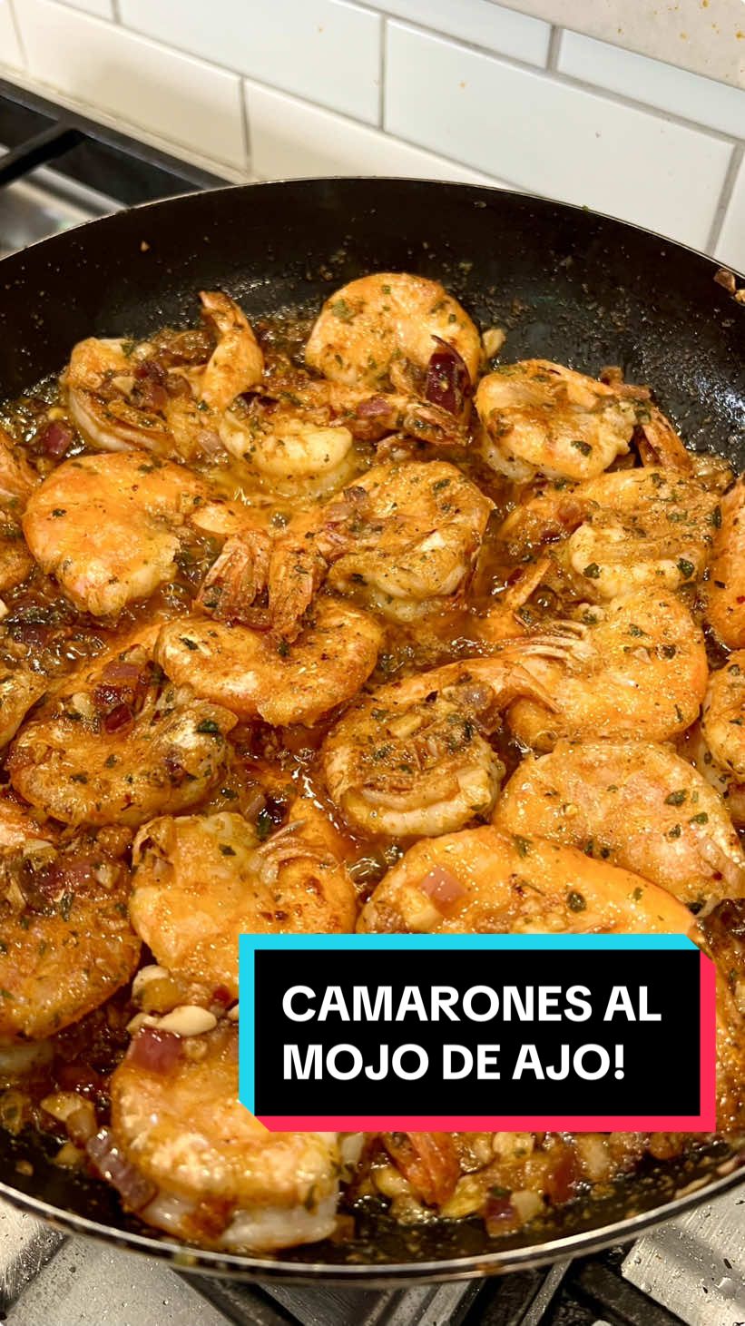 CAMARONES AL MOJO DE AJO!  (Mexican Spicy Shrimp!) 🍤 