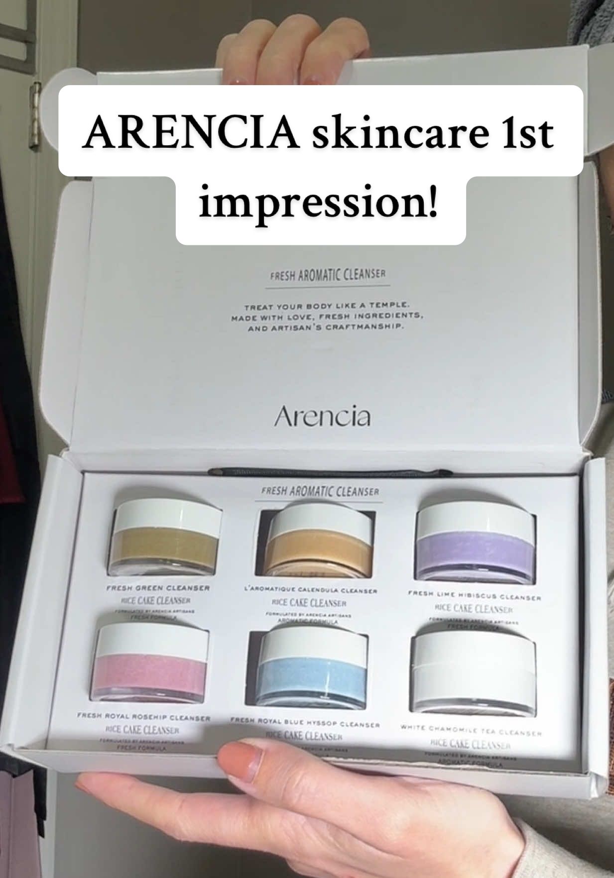 Arencia 1st impression! (I did recieve this as a free sample) #arencia #arenciaskincare #arenciafacecleanser #facecleanser #koreanskincare #tiktokshop #tiktokshopfinds #ricemochicleanser 