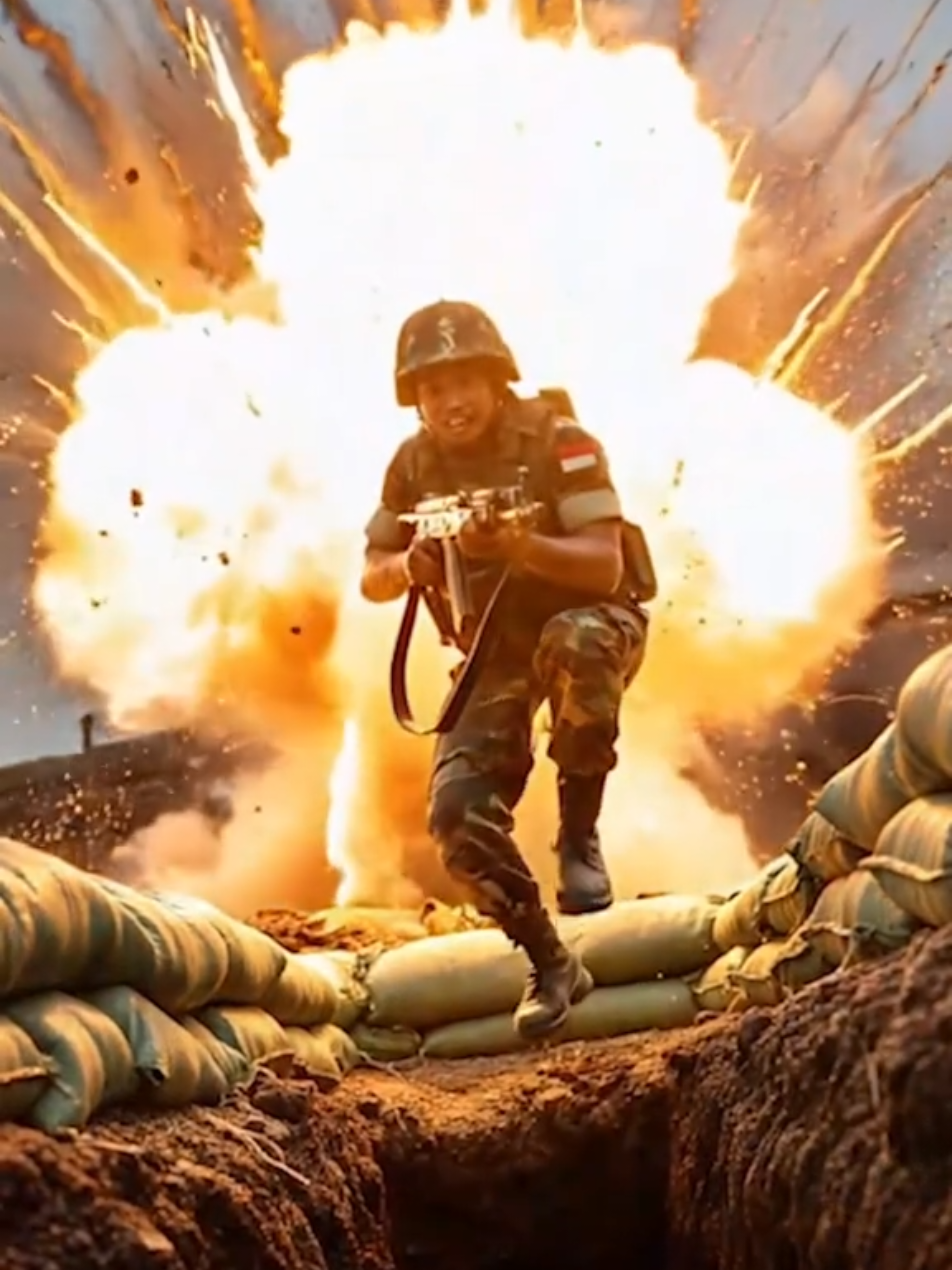 TRENCH AND WAR perang disekitar parit #tentara #tentaraindonesia #warzone #battle #mortars #ai #soldiers #gun #perang #perangdunia 