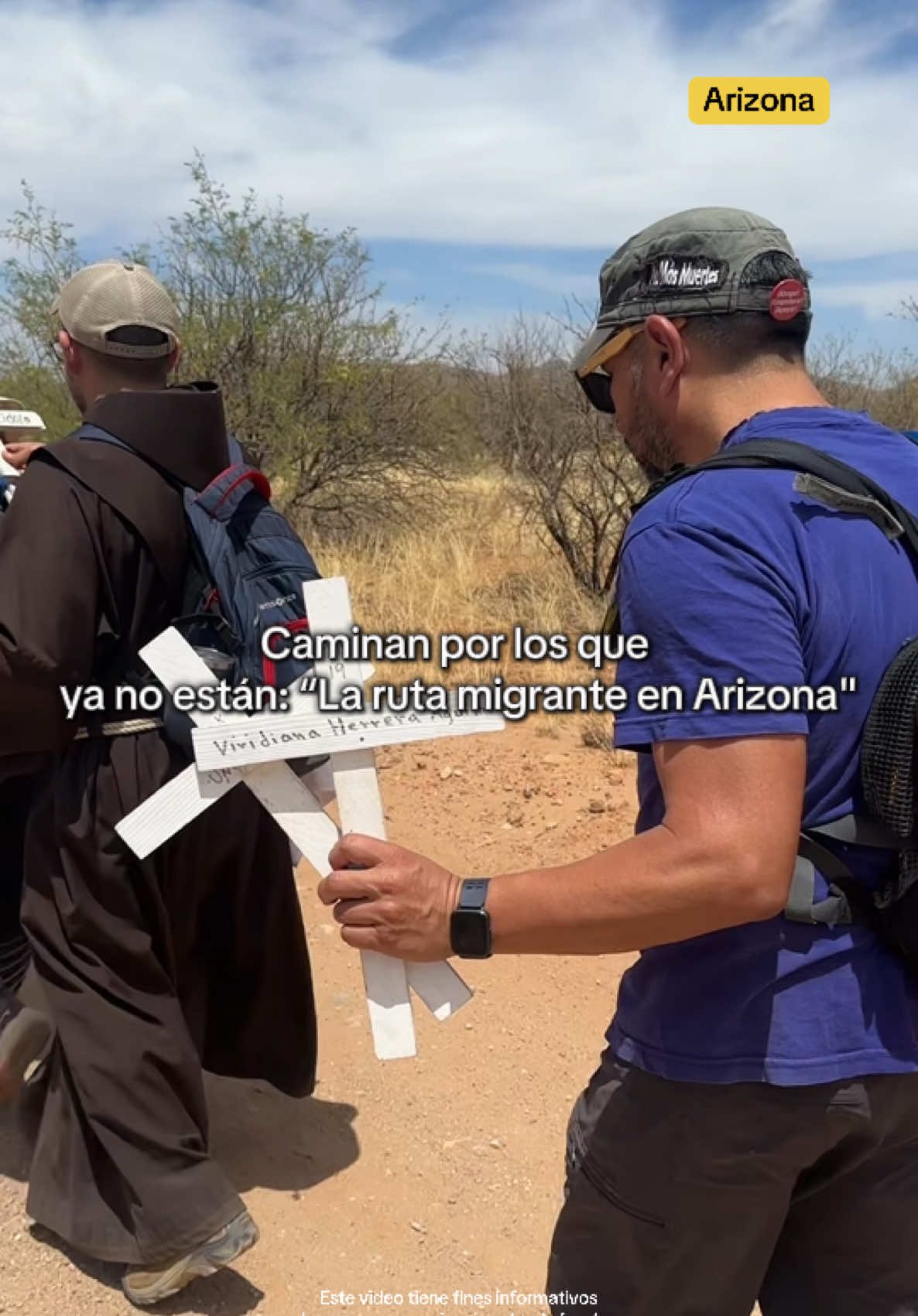 Caminata de 7 días en el desierto para honrar a quienes salieron en busca de un mejor futuro, pero el #desierto los silenció.  #arizona #frontera #inmigrantes #noticias #español #noticiastiktok #caminata #latinos 