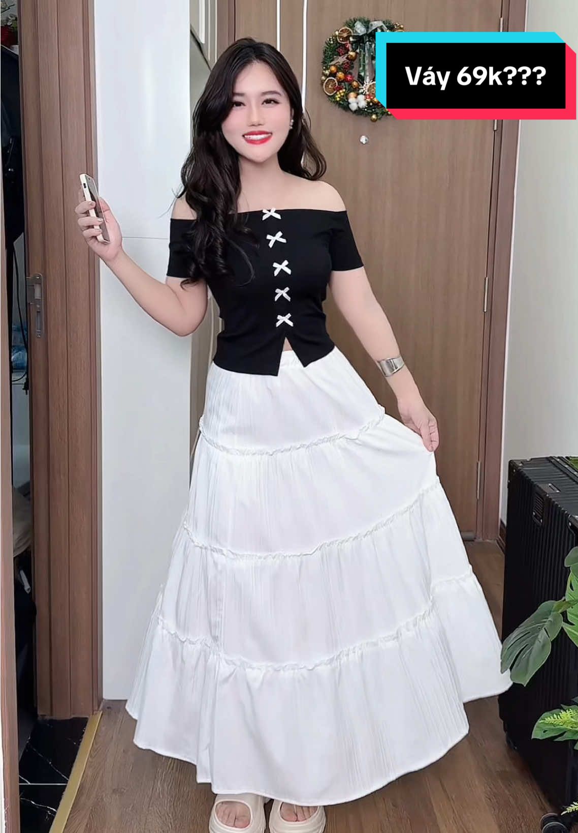 Chân váy nhún 4 tầng điệu đà #chanvay #chanvaydai #chanvaydep #thoitrang #fashion #fypシ゚ #xuhuong #trending #viral #hienhoidieu #TiktokShopThoiTrend 