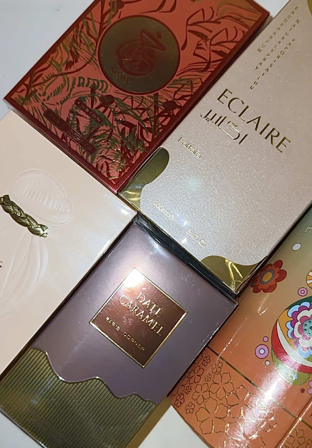 sooo many goodies to try😅! @AROMA CONCEPTS FL @Lattafa Perfumes  #vanillavoyage #datecaramel #eclaire #aromaconcepts #lattafaperfume #biancolatte #arabicperfumes #perfumes #perfumetok #fragrancetok #perfumehaul #perfumereview #fyp #fypシ 