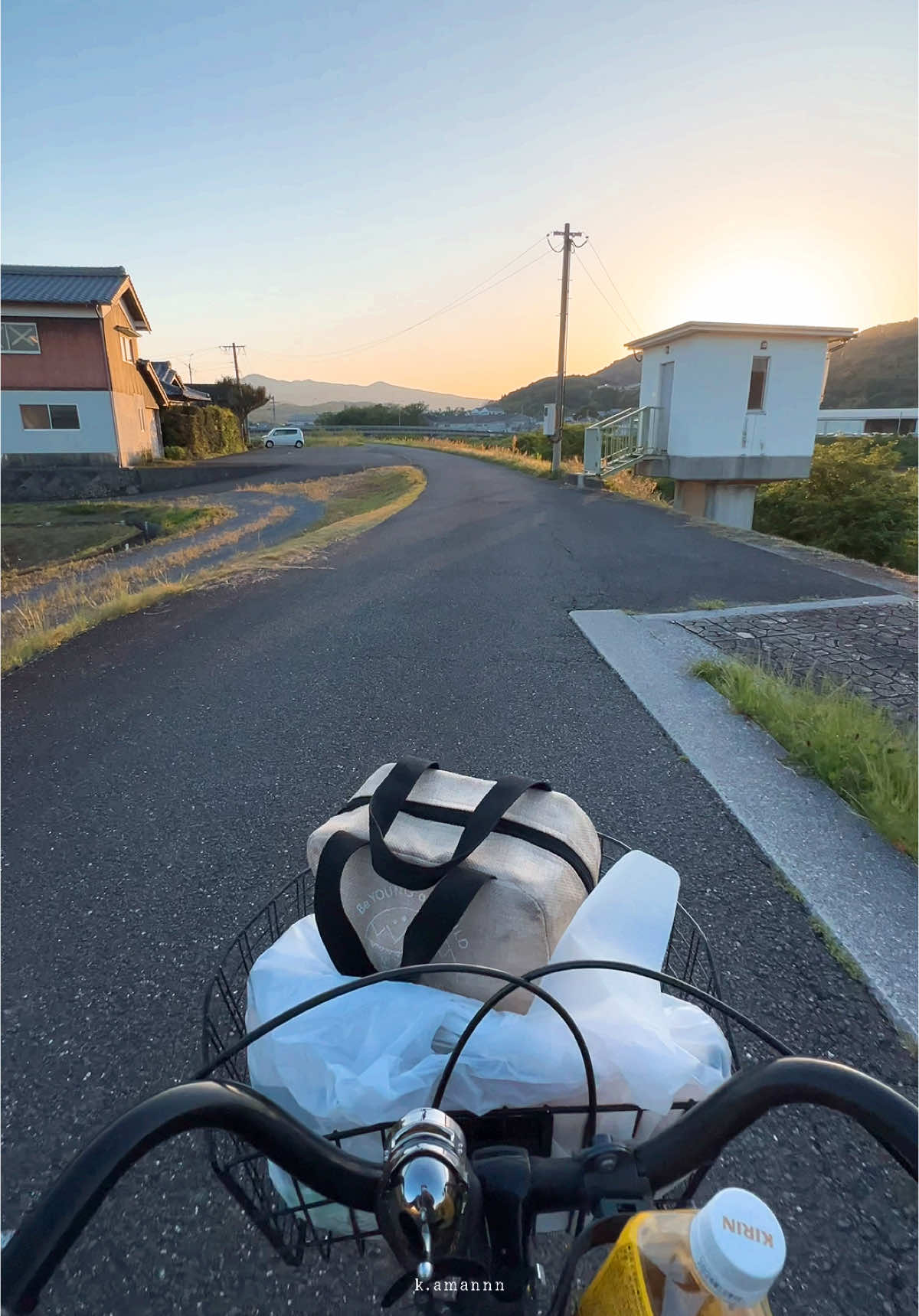 Sepedaan sore di jepang#kenshuseijapan🇮🇩🇯🇵🎌 #sunset #japanvibes #jepang #japan #aesthetic 