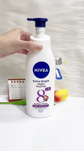 Sữa dưỡng thể ban đêm hỗ trợ sáng da, mềm m.ịn da Nivea #nivea #suaduongthe #duongdabody #duongthenivea #xuhuong 