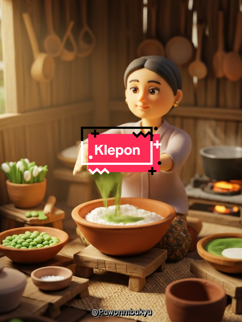 Hari ini membuat klepon #PawonMbakyu #MbakyuMasak #DapurJawa #MasakLucu #NgulekDulu #MasakanNdeso #AIIndonesia #IbuIbuAI