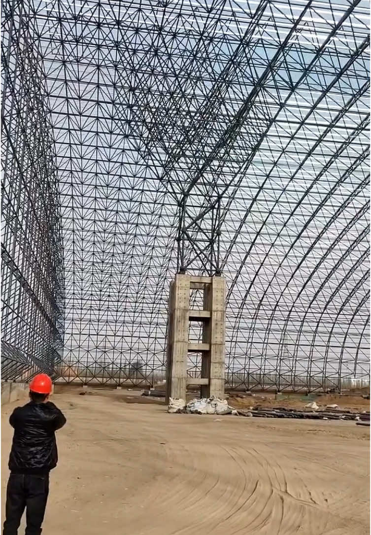 Large-span steel grid roof,professional design and processings #steelroof #steelframe #steelstructure #construction #kazakhstantiktok #3D3S @TikTok Kazakshtan @TIKTOK SEARCH 