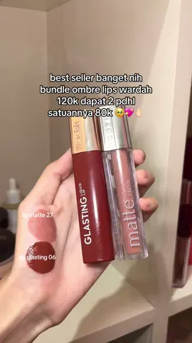 best ombre😻✨ #wardah #lipglasting #lipmatte 