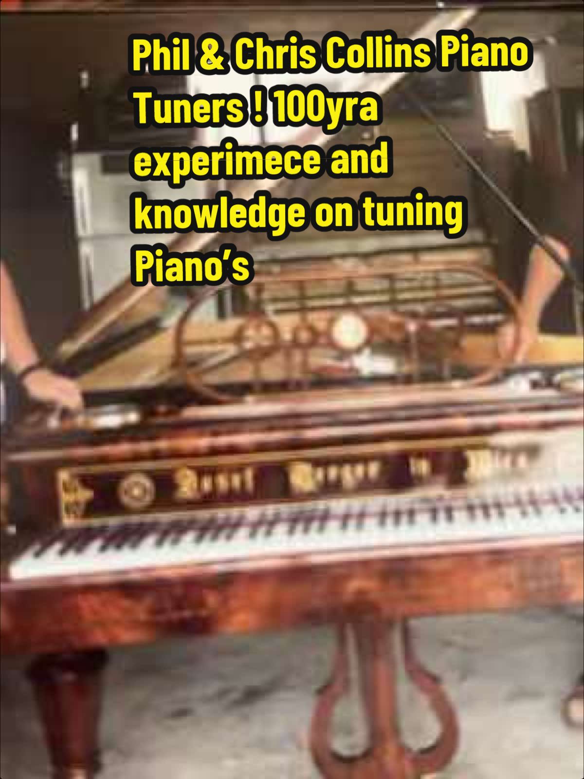 #ChrisCollinsPianoTuner #100yrscombinedexperience#grandpianofullrestoration#nicheskill#fatherandsons 