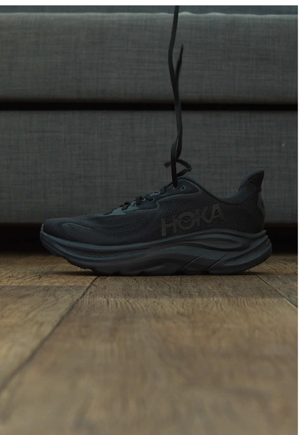 Stealth Mode 🥷 This one is a workhorse - Hoka Clifton 10 🫶 A cushioned daily mileage machine, probably looks just as good with jeans as it would on your easy runs.  So far I’ve run a sub 20min 5km in them feeling good and a half marathon at easy pace. They can cope with everything in between.  This shoe is absolutely perfect for the daily miles, easy runs and looking after your legs on a long run.  Clifton 9 was tight on my foot so didn’t use it much, but this v10 model fits like a dream and I can tell it will get plenty of use.  Available at Pro Direct Running. 👀 #hoka #prodirect #Running #runningshoes 