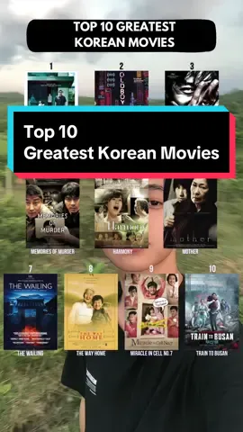 IMO: Top 10 Film Korea Terbaik #koreanmovies #filmkorea #parasite #oldboy #thechaser #memoriesofmuder #harmonykoreanmovie #motherkoreanmovie #thewailing #thewayhomemovie #miracleincellno7 #traintobusan #foryou #foryoupage #fyp 