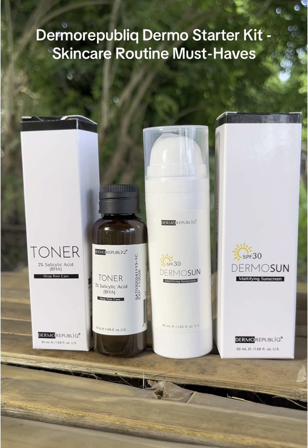 Dermorepubliq Dermo Starter Kit - Skincare Routine Must-Haves #dermorepubliq #dermorepubliqtoner #dermorepubliqsunscreen #sunscreen #toner #fyp #skincare 