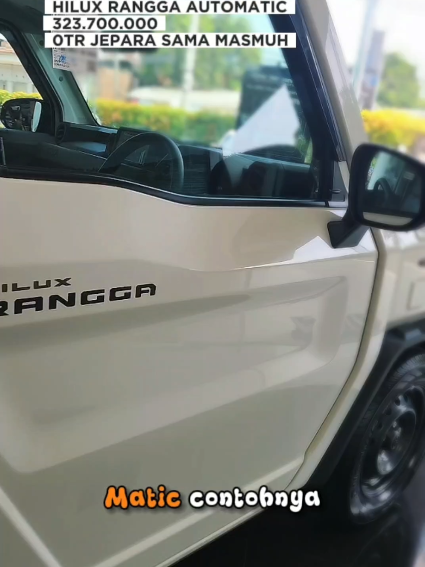 🚘 Selling Point Toyota Hilux Rangga High A/T Diesel 1. Transmisi Otomatis 6-Speed Dilengkapi dengan transmisi otomatis 6-percepatan, memberikan kenyamanan berkendara di berbagai kondisi jalan, baik di perkotaan maupun medan berat.   2. Performa Mesin Diesel Tangguh Menggunakan mesin diesel 2.4L 2GD-FTV yang menghasilkan tenaga 149 PS dan torsi maksimum 400 Nm pada 1.600–2.000 rpm, memastikan performa optimal saat membawa muatan berat.   3. Kapasitas Angkut Besar Dengan panjang bak 2.385 mm dan lebar 1.774 mm, serta opsi bukaan 3 arah (3-way deck), memudahkan proses bongkar-muat barang dalam berbagai situasi.   4. Fitur Keselamatan Lengkap Dilengkapi dengan fitur keselamatan seperti ABS, EBD, airbag, immobilizer, dan sabuk pengaman 3 titik dengan ELR & warning, memberikan perlindungan maksimal bagi pengemudi dan penumpang.   5. Kenyamanan Kabin Kabin dilengkapi dengan AC, audio 1DIN dengan Bluetooth, dan kemudi yang dapat disesuaikan (tilt adjustment), memberikan kenyamanan selama perjalanan.   6. Desain Eksterior Modern Dilengkapi dengan LED projector headlamp dengan DRL, emblem Toyota berwarna silver, dan grill dengan finishing cat, memberikan tampilan yang modern dan profesional.   @Surya Indah Motor Jepara @toyotaid @suryaindahmotor  #HiluxRangga  #ToyotaHilux  #MobilNiaga  #PickupTangguh  #HiluxIndonesia  #HiluxAutomatic  #DieselPower  #ToyotaCommercial  #HiluxRangga2025  #KendaraanNiaga 