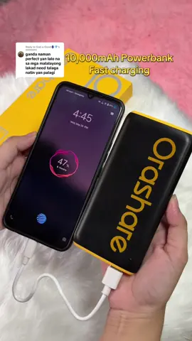 Replying to @God is Good🪬💎 soafer ganda talaga ng powerbank na to ang tagal malowbat! #10000mah_powerbank #powerbank #fastcharging #orashare #orasharepowerbank 