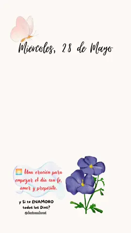 Miércoles, 28 de Mayo  #buenosdias #bendiciones #agradecer #dios #diosteama #positivevibes #godisgood #frases_aesthetic #frasesmotivadoras #darioambrosi #ysiteenamorotodoslosdias #miercoles 