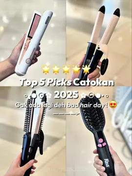 5 Catokan 'daily use' ini tahan lama banget😍 bikin kamu effortlessly cantik seharian tanpa ngerusak rambut  💁‍♀️   🛒Check out barang nya di link bio ya🧡💙 #ruparupa #OmniChannel #SelaluAda  #RekomendasiCatokanTahanLama #CatokanCurlyTahanLama #CatokanSisirPelurusRambut #CatokanPortableTerbaik