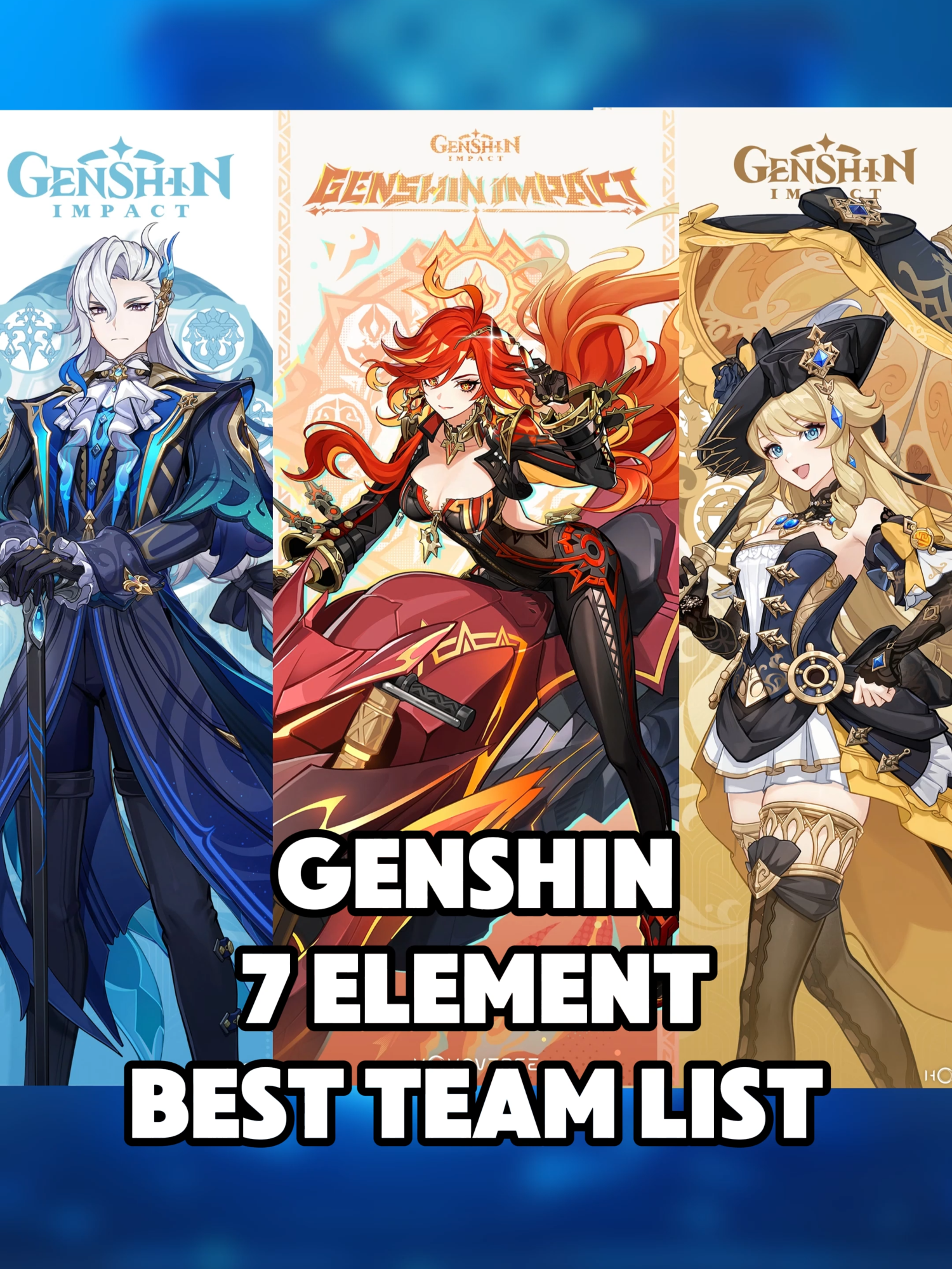 Genshin | 7 Elements Strongest Team-Part 2, Mavuika or Neuvillette?#GenshinImpact #lootbar #lootbargenshin #mavuika #xilonen #bennett #furina #citlali #neuvillette #genshin #genshinguide #abyss