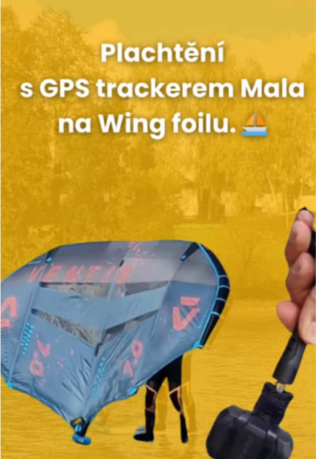 Plachtění s GPS trackerem Mala na wing foilu! ⛵️ Jaro je tady a brzy nastane ideální počasí na vodní sporty! Pokud chcete mít perfektní přehled o své jízdě na vInách, Mala GPS tracker je pro vás to pravé.❣️ #wingfoil, #paddleboard #kajak #kitesurf #windsurf #jetski #Mala #MalaGPS #GPStracker #tracker #navode #vodnisporty #watersports #mapycz