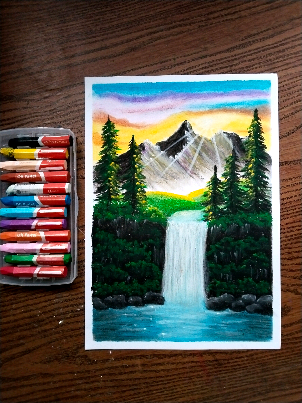 gambar pertama dengan faber castell kids 12 warna  dek udah jadi nih😍😍@nesya.anindita43  #art #drawingtutorial  #fabercastell #viraltiktok 