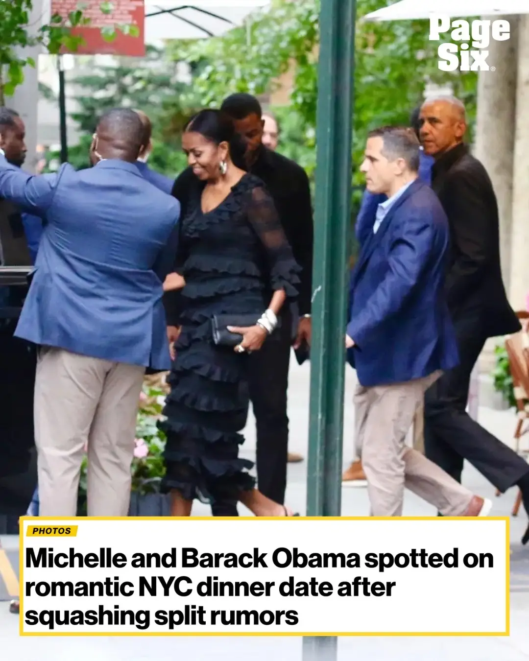 Michelle Obama and Barack Obama were spotted together for the first time in six months on a date night in NYC. 😏 The pair enjoyed dinner at the Lowell Hotel restaurant Tuesday night. 📸: BrosNYC/@backgrid