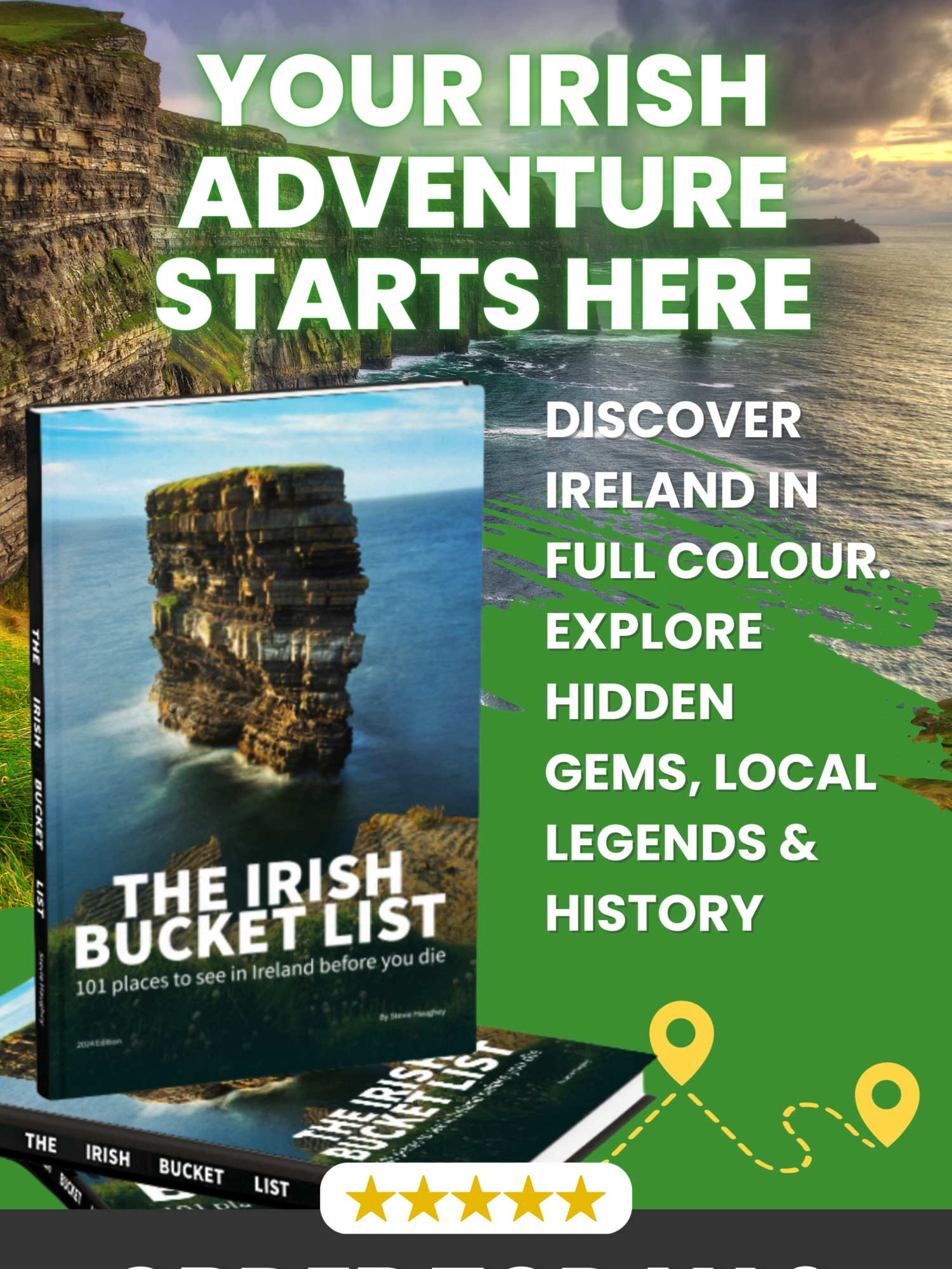 Some journeys start with a passport. This one starts with a page. 📖🌍🍀 The Irish Bucket List (2nd Edition) is your go-to guide for epic views, cozy corners, and stories waiting to be found across Ireland. eBook, paperback, or signed copy—link in our bio to buy! 💚✨ #IrishBucketList #IrelandTravelGuide #WanderIreland #BookYourAdventure #TravelReads