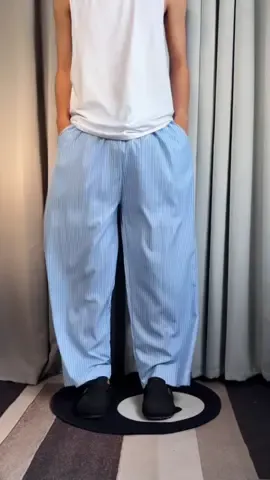 Replying to @percy check the yellow basket to order. Blue stripes Linen Pants for Men and Women, Click the yellow bag to order. #linenpantsoutfit #linenpants #stripepants #stripedpants #pants #pantsforwomen #pantsformen 
