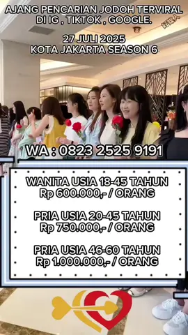 XINCARIJODOH adalah AJANG PENCARIAN JODOH TERVIRAL DI IG , TIKTOK , GOOGLE. (REAL TANPA SETTINGAN).  DAN JUGA TELAH MENGHASILKAN 6 PASANGAN YANG RESMI MENIKAH ( DALAM WAKTU 1,5 TAHUN BERDIRI )  NEXT EVENT : TANGGAL 15 JUNI DI KOTA SURABAYA S7.  TANGGAL 27 JULI DI KOTA JAKARTA S6.  TANGGAL 31 AGUSTUS DI KOTA ........ S1.  #xincarijodoh #carijodoh #caripasangan #surabaya #jakarta #infosurabaya #eventsurabaya #infojakarta #eventjakarta #chindo #singlebudha #singlekatolik #singlekristen #acarapencarianjodoh #carijodohbuatnikah #fyp 
