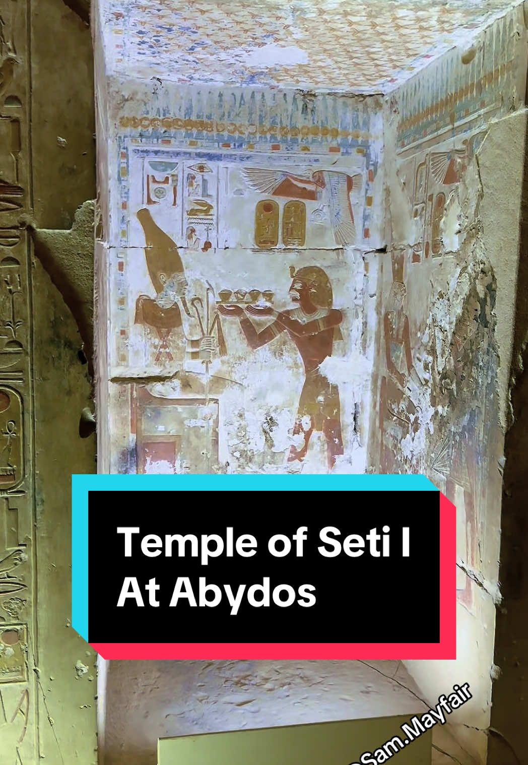 Temple of SETI I at Abydos is one of ancient Egypt’s finest buildings- check out video to the Osirion her 👉  @Sam Mayfair  #sam_mayfair #PlacesToVisit #wheretovisit #LearnOnTikTok #learnwithtiktok #ancientegypt #ancientegyptians #egyptology 