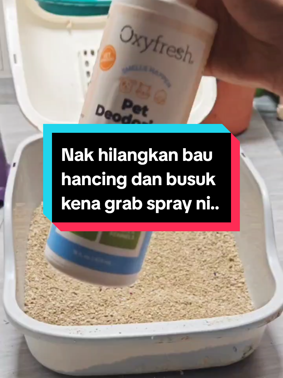 BILA DAH MULA JAGA KUCING TEMPAT PALING KUAT BAU MESTI DI LITTER BOX KAN?? Tapi  sejak jumpa Pet Deodorizer dari Oxyfresh ni bau hancing dan busuk tiada lagi.. #tipskucing #tipskucingsihat #pencintakucing #pecintakucing #oxyfresh #kucing #kucingtiktok #kucingku #petdeodorizer 