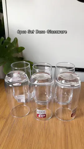 DELISOGA 360ml Clear drinking water glasses juice cocktail cup teacup (1PC/6PCS) CB, ES7002-3❣️ #baso #glasscup #glassware #deligosaglassware 
