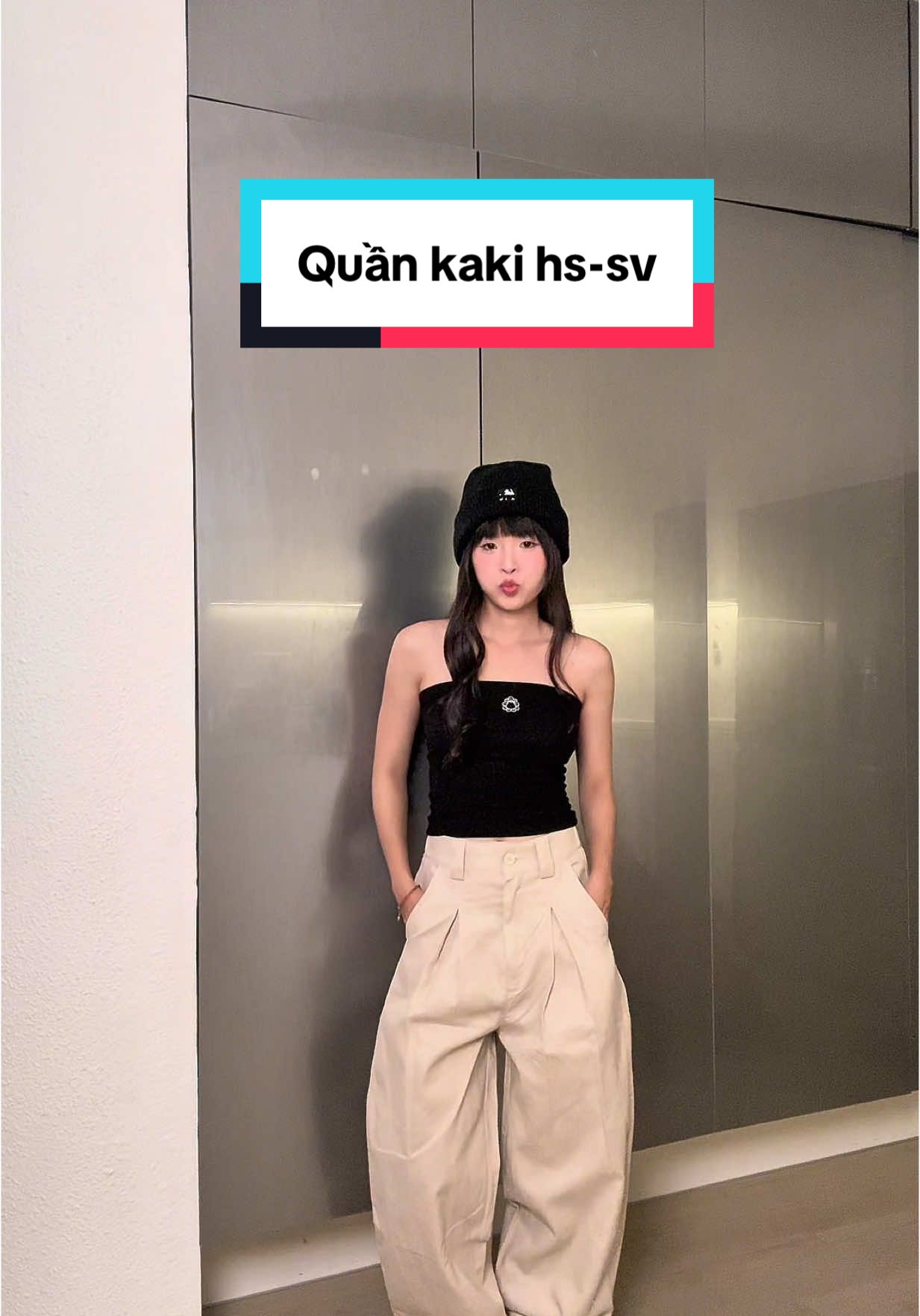 Quần kaki đẹp dá cũng đẹp lun🤭🤭 #outfit #phoidoxinh #review #hiyou 