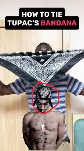 How to tie bandana like Tupac #trendingvideos #trendingontiktok #viral_video #2pachitemup #xyzcba #rappers #viralvideos #hiphopmusic #goviral #musica #thuglife #2pac #tupac #GOD #fyp #trendingvideo #hitemup