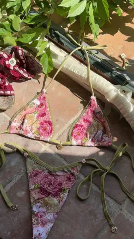 The set of our Parisian day dreams, finished with the prettiest little details 🌸 Maison d’Amour is coming soon… #eurosummerbikini #handbeaded #bikini 