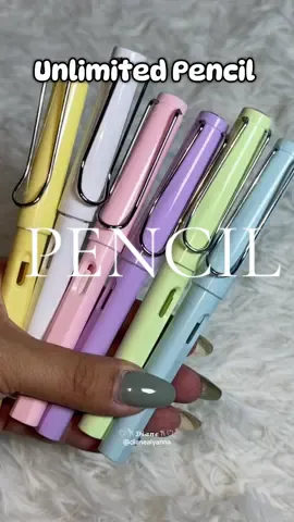 Unlimited Pencil with eraser. Super cute and no need na din tasahan! #unlimitedpencil #unlimitedwritingpencil #pencil #pencilballpen #schoolsupplies #lapis #infinitepencil #magicpencil #schoolessentials #backtoschool 